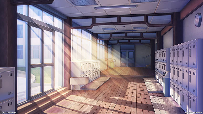 Hall de l'école, Bogdan mB0sco. Anime background, Anime scenery, Anime background, Anime School Hallway HD wallpaper