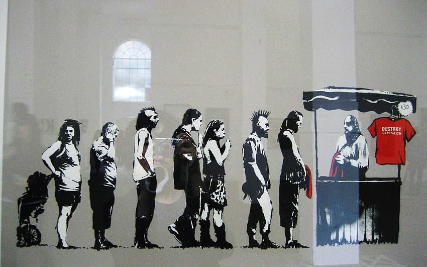 Graffiti Capitalisme Anarchie Art Banksy Destory Graffiti Punk (1440×900). Graffiti Banksy, Banksy, Art Banksy Fond d'écran HD