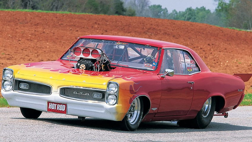 Pontiac GTO drag racing hot rod muscle cars engine blown . HD wallpaper