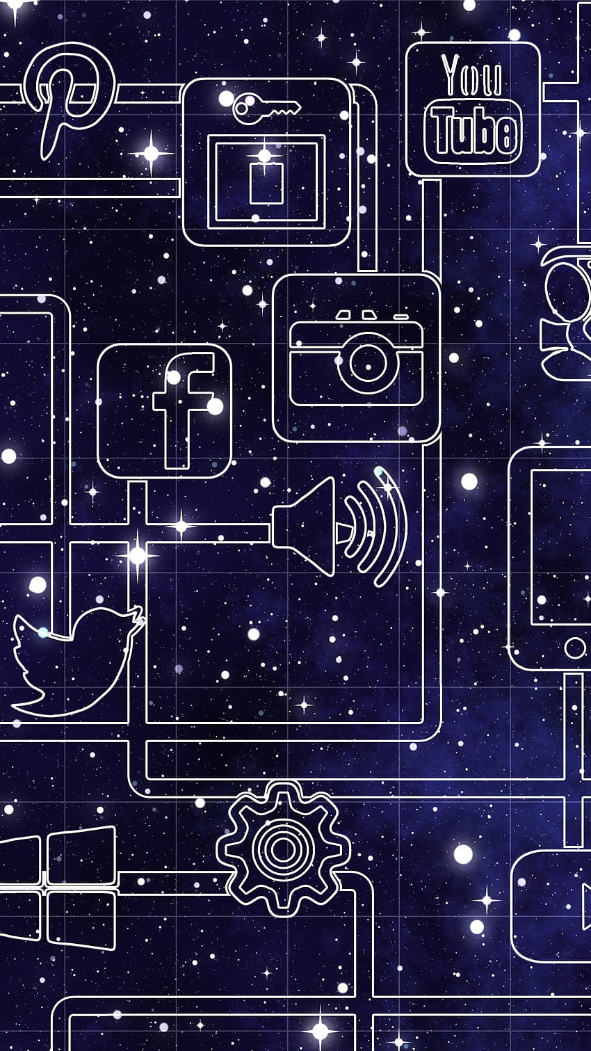 social media, logos, cosmos HD phone wallpaper