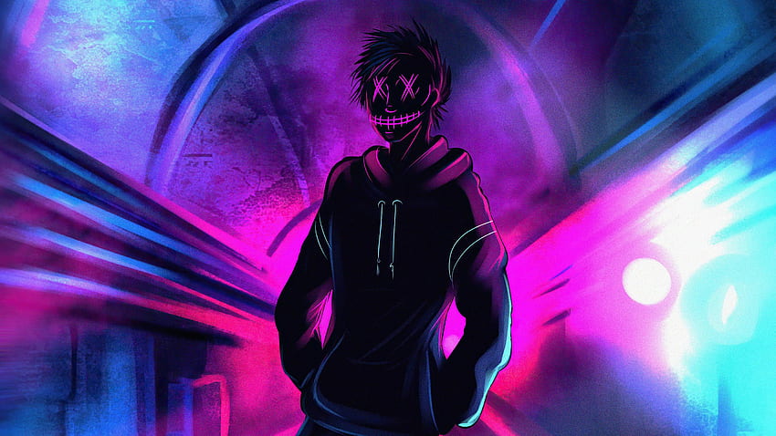 Cool Anonymous Neon Boy , アーティスト , , and Background, Boy Pic 高画質の壁紙