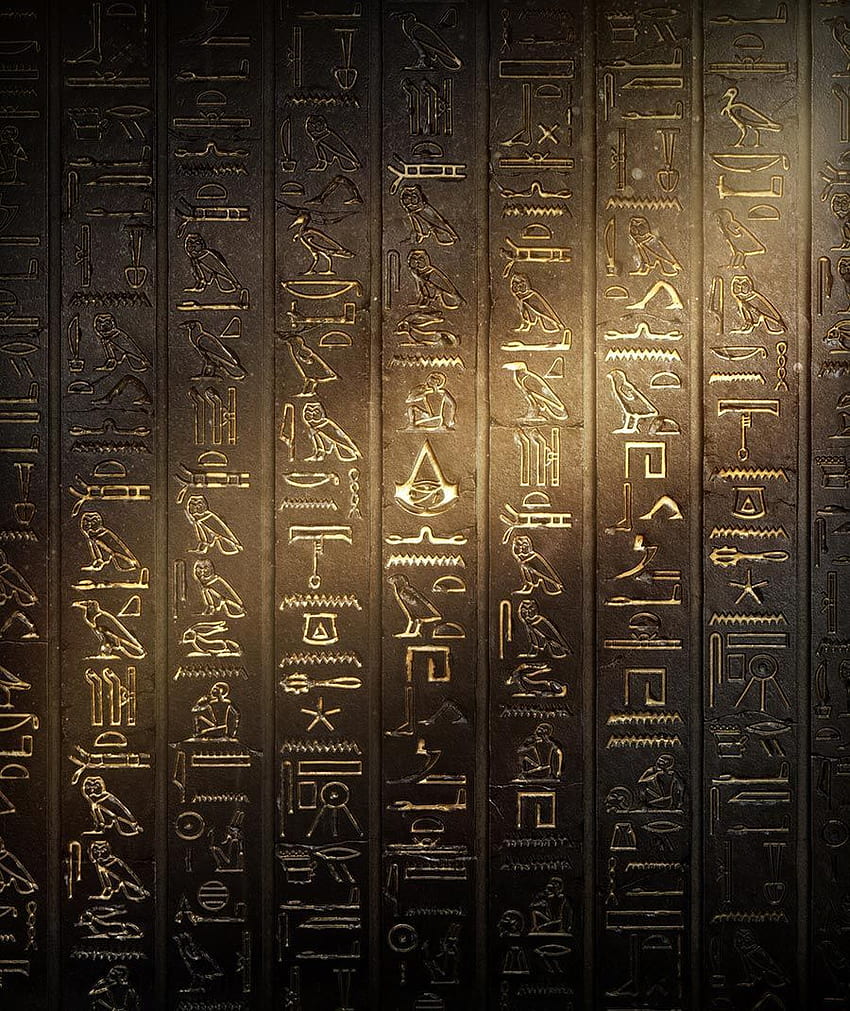 Hieroglif Assassin's Creed Origins. Seni kredo Assassins, kredo Assassins, kredo Assassins, Simbol Mesir wallpaper ponsel HD