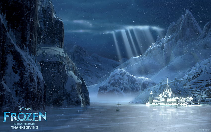 Arendelle en invierno de Disney's Frozen, Disney World Winter fondo de pantalla