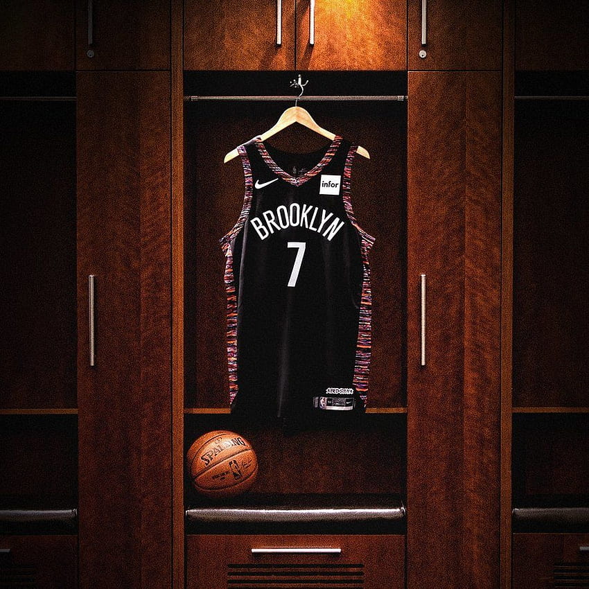 NBA) Кевин Дюрант ще носи фланелка с номер 7 на Бруклин Нетс HD тапет за телефон