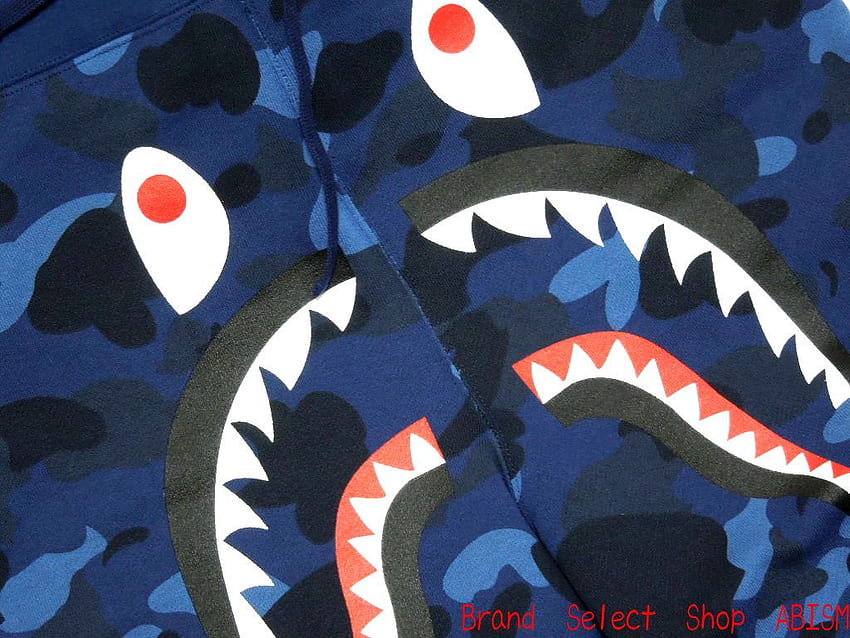 Brand select shop abism: A BATHING APE (APE) COLOR CAMO SHARK SWEAT, Blue  BAPE HD wallpaper | Pxfuel