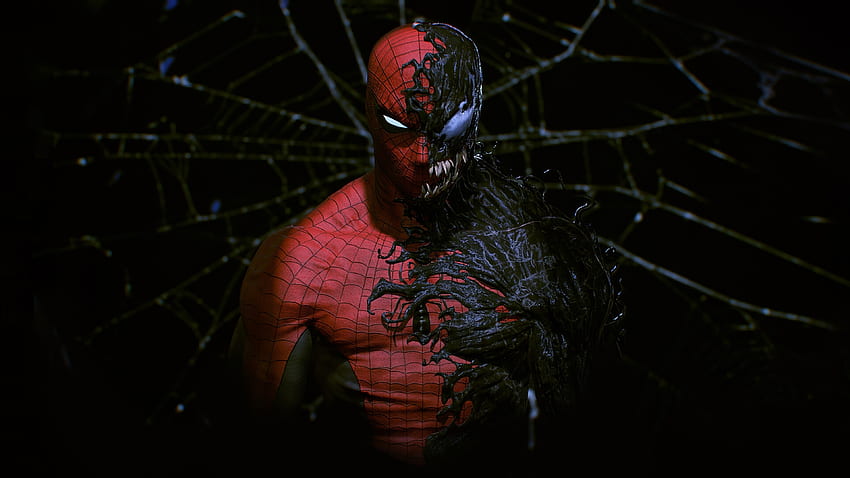 Spider-Man wewnątrz jadu, art Tapeta HD