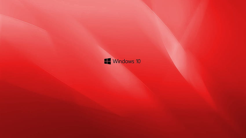 Windows 10 Red with Black Logo. HD wallpaper