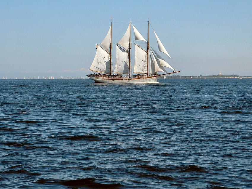 Old sailing ship, germany, sailing, baltic sea, boats HD wallpaper