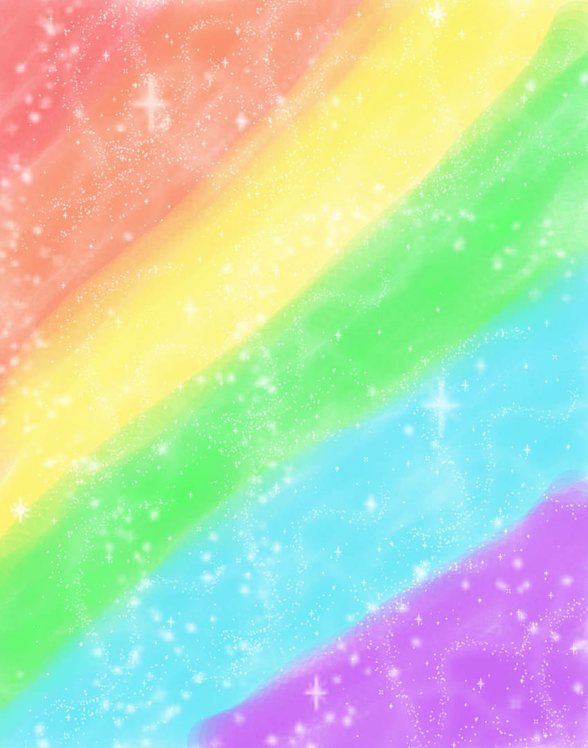 Scintillio di . per computer. arcobaleno pastello, arcobaleno, carino carino, Girly Rainbow Sfondo del telefono HD