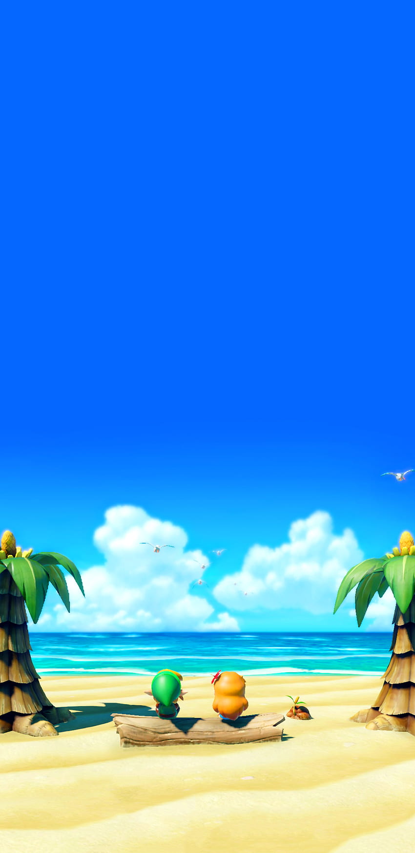 La leyenda de Zelda: Playa del despertar de Link fondo de pantalla del teléfono