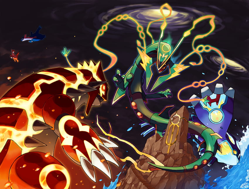 Pokémon Mega-Rayquaza, Glänzendes Mega-Rayquaza HD-Hintergrundbild