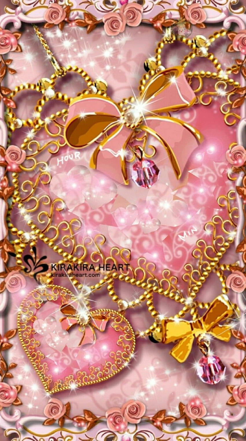 Hanging Hearts girly gold heart hearts pink pretty purple sparkle  HD phone wallpaper  Peakpx