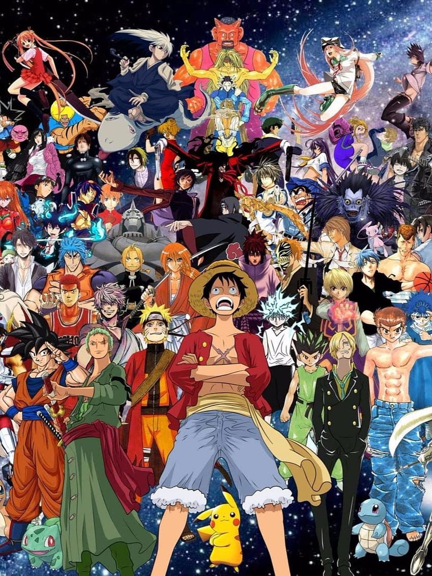 Eine Collage aus Anime, One Piece Collage HD-Handy-Hintergrundbild