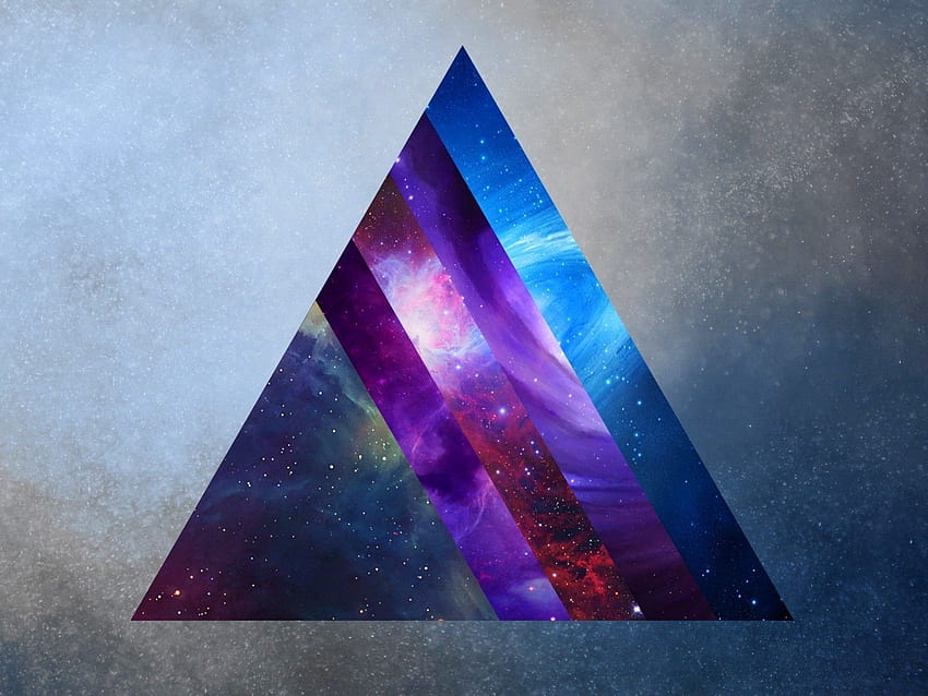 Trójkąt, przestrzeń, mgławica, kształt dla Ainol Novo 9 Spark, trójkąt 2048 x 1536 Tapeta HD
