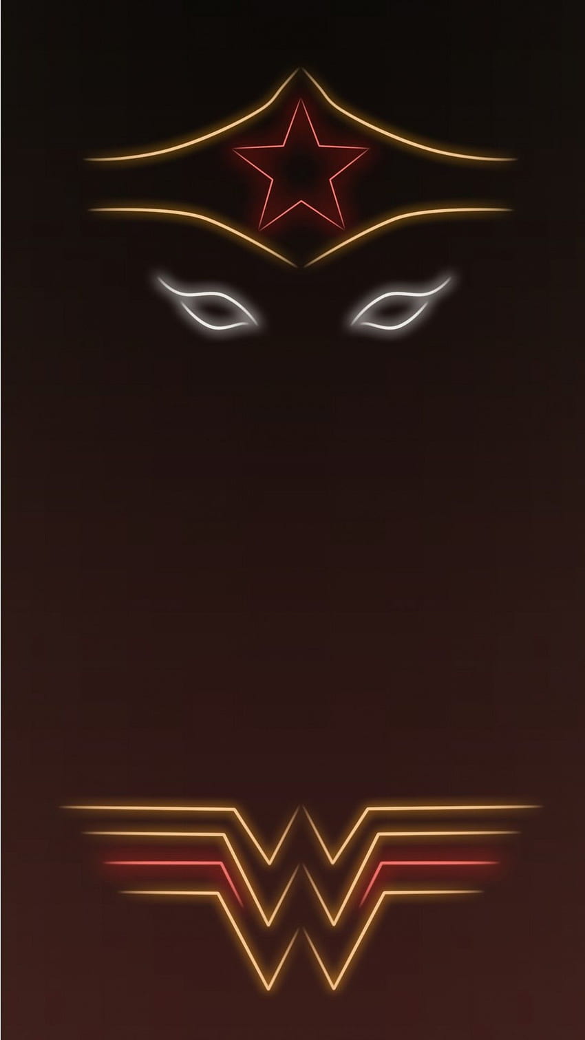 Wonder Woman Докоснете, за да видите повече супергерои, светещи с неонова светлина Apple, Superhero iPhone HD тапет за телефон