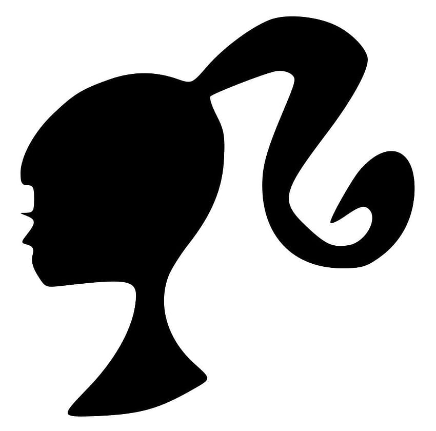 vintage barbie silhouette logo