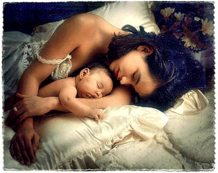 Bersalin, cinta, bayi, ibu, kemurnian Wallpaper HD