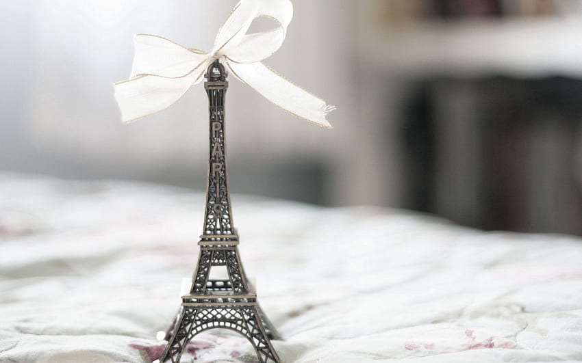 Eiffel Tower, , , Statuette, Bow HD wallpaper