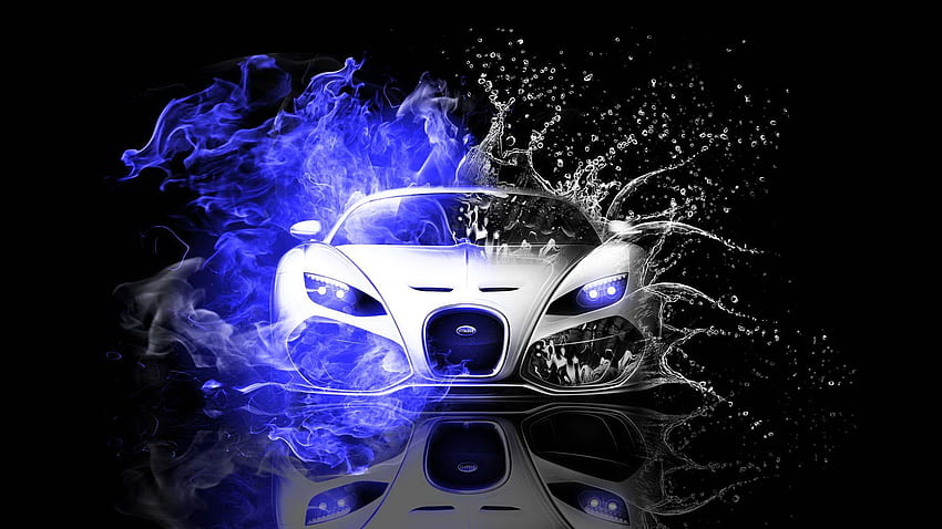 บูกัตติ เวย์รอน ใหม่ เว็บไซต์รถ Bugatti Veyron สีน้ำเงิน วอลล์เปเปอร์ HD
