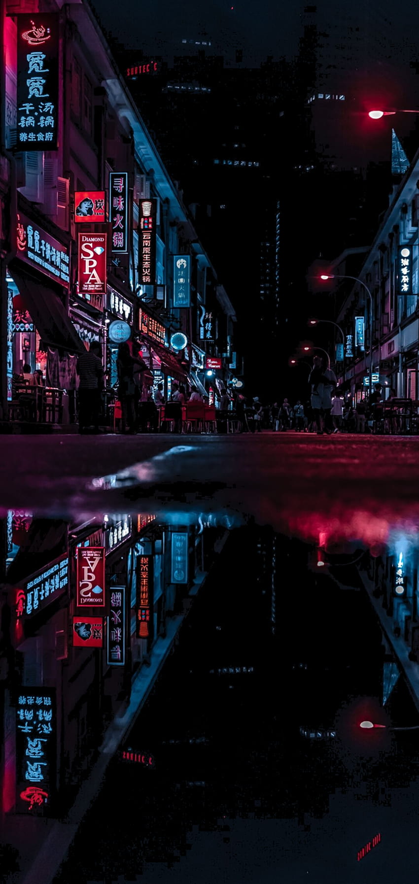 Reddit - Amoledbackground - Неонови градски светлинни отражения (). Неон, градски светлини, iphone неон, тъмен неон HD тапет за телефон