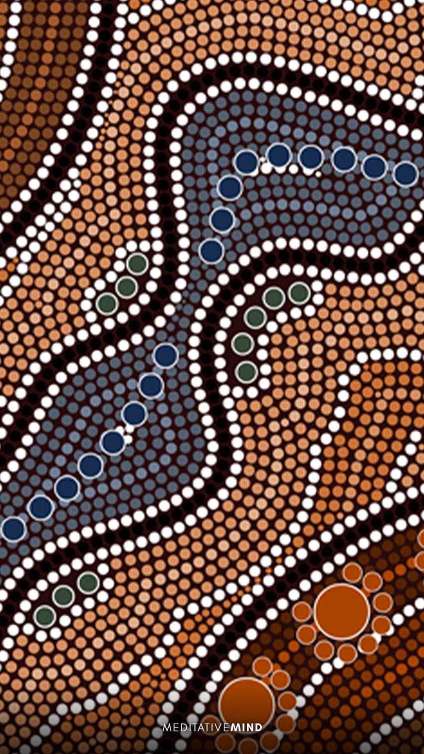 Erstaunlich schöne Punktkunst der Aborigines + HD-Handy-Hintergrundbild