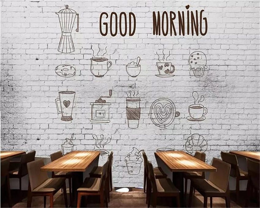 beibehang behang Mural custom advanced hand draw brick wall coffee shop western food background wall papers home decor. . - AliExpress, Hand Drawing HD wallpaper