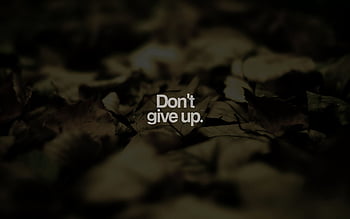 Inspirational Typography for , iPhone and Android, Never Give Up Black HD  wallpaper | Pxfuel
