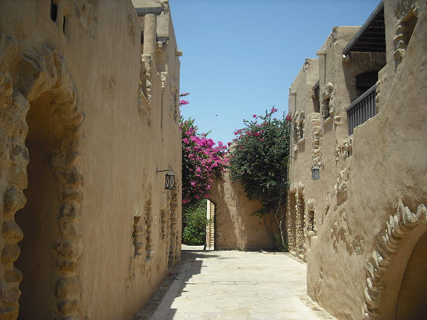 peaceful neighborhood, old, dead sea, history, simle, houses, jordan HD wallpaper