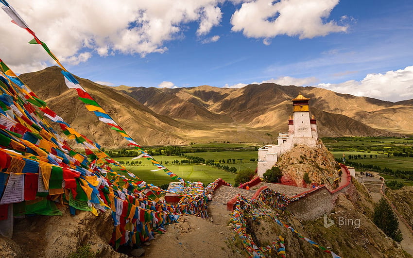 Istana Yungbulakang di Daerah Otonomi Tibet Cina, Tibet Bing Wallpaper HD
