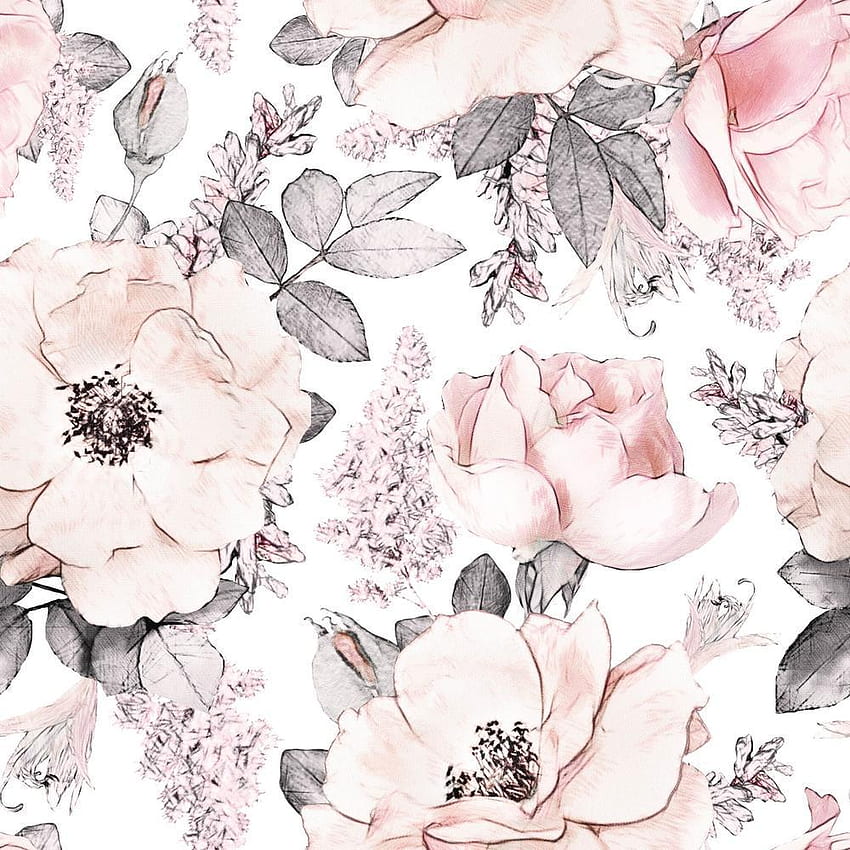 Pippa Rose Autoadesivo . Dusty Floral – Projeto Berçário, Blush Floral Papel de parede de celular HD