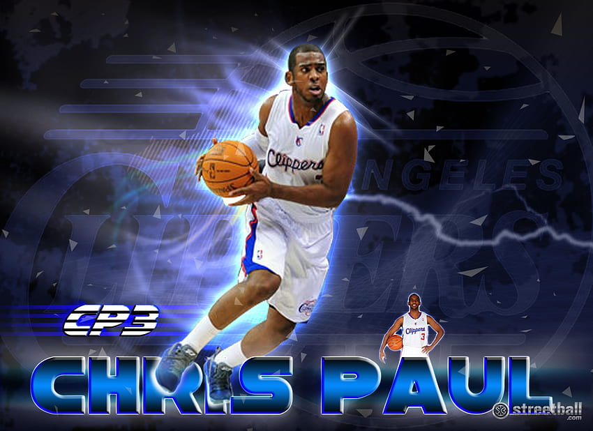 Download Chris Paul Clean White Clippers Jersey Wallpaper