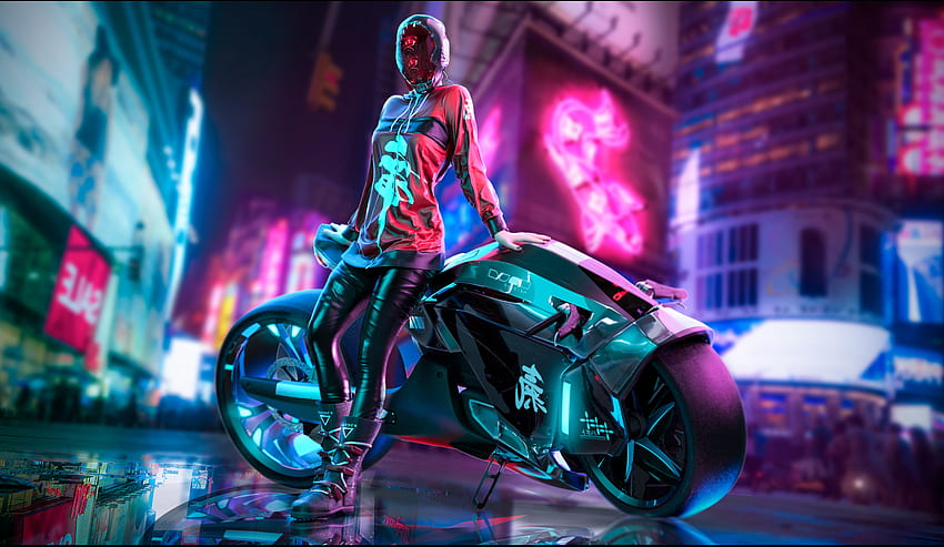 Cyberpunk Girl In Neon Mode, cyberpunk, scifi, artist, artwork, digital-art,  HD wallpaper