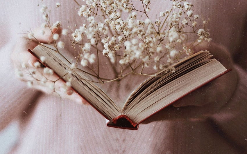 Book, Branch, Flowers, White, Open - Open Diary HD wallpaper