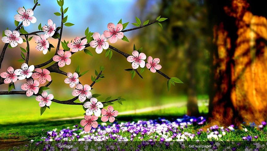 3D пролет, 3D пролетно цвете HD тапет