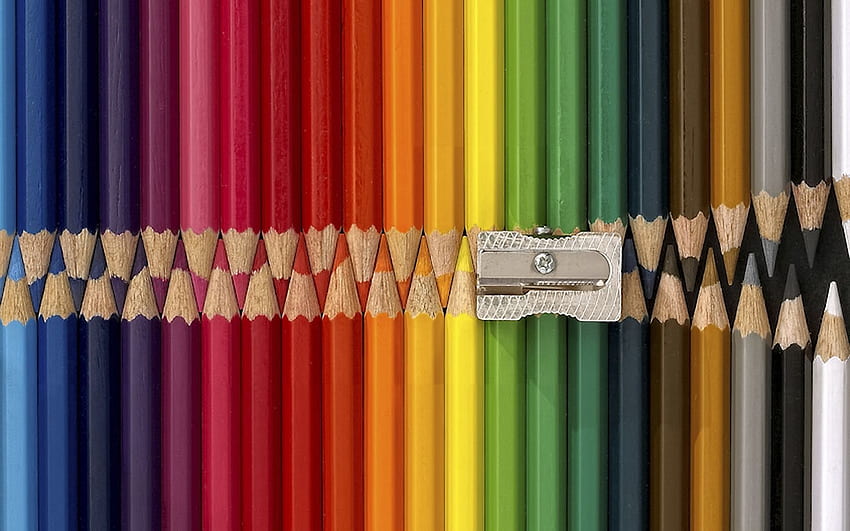 Colored Pencils, Collection, Idea, Creative, Colour Pencils, Set, Sharpener, Pencil Sharpener HD wallpaper