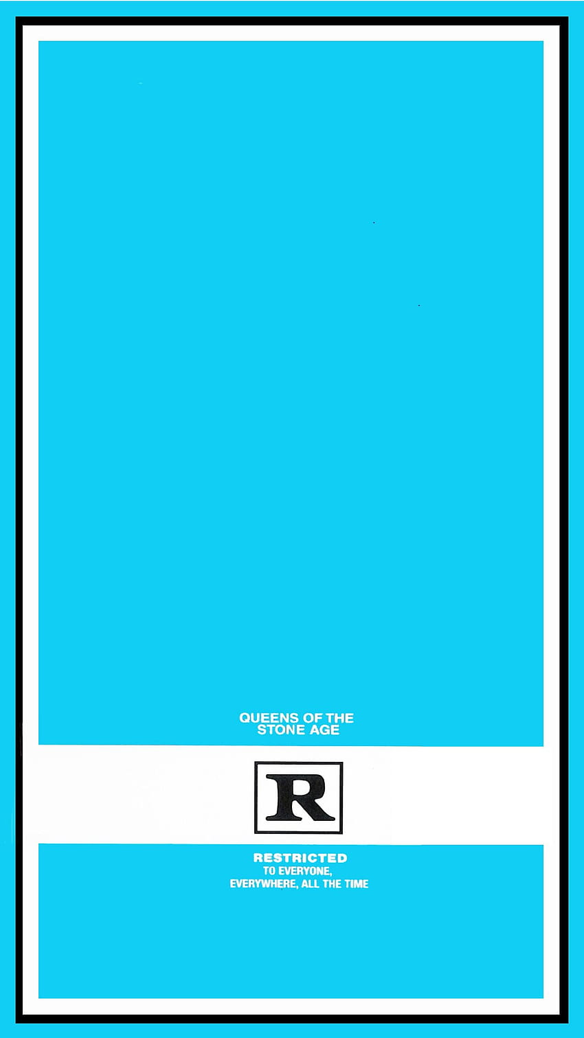 QOTSA Rated R art, Rated R, electric blue, Queens Of The Stone Age, sampul album wallpaper ponsel HD