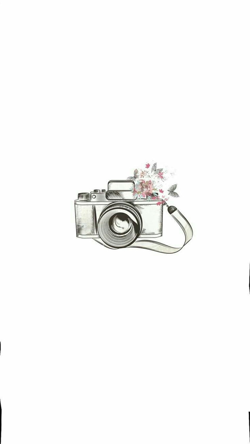 486c9198 Biały aparat. Anime w 2019 r. Ikony wyróżnień na Instagramie, rysunek aparatu Tapeta na telefon HD