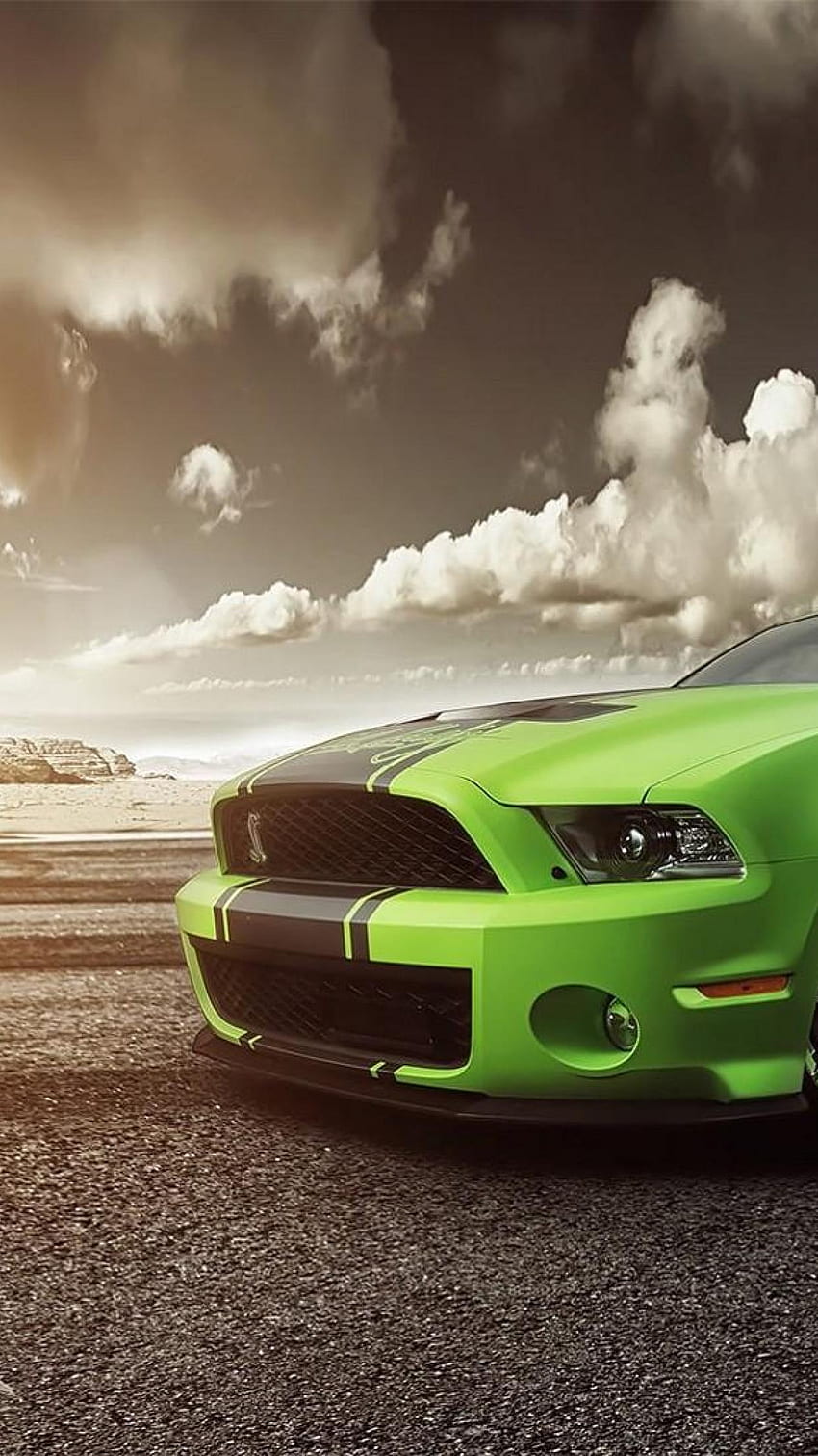 Shelby gt Auto Grüne Autos Ford Mustang HD-Handy-Hintergrundbild