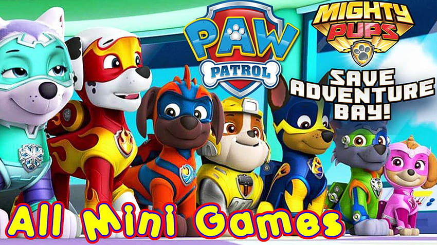 PAW Patrol Mighty Pups Save Adventure Bay All Mini Games (PS4) - video Dailymotion HD wallpaper