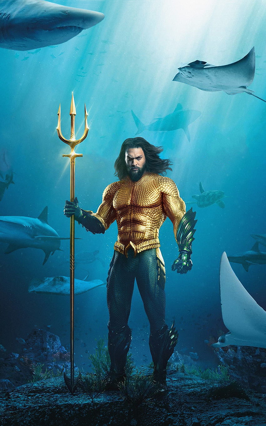 Lino no DC Extended Universe. Cartaz do super-herói, Aquaman 2018, Aquaman, Aquaman Trident Papel de parede de celular HD