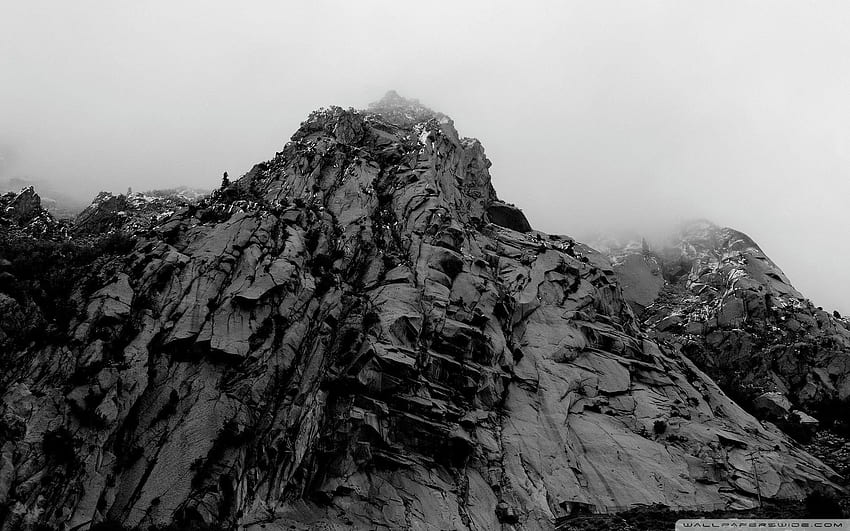 Black And White Mountains ❤ untuk Ultra , Mountain Black and White Wallpaper HD
