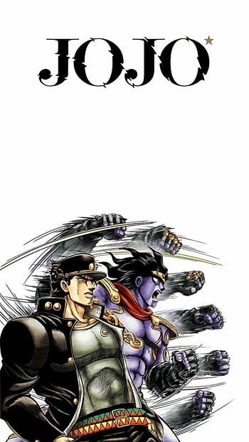 JJBA Jotaro Kujo and Star Platinum Phone Wallpaper by DalekWhoYT