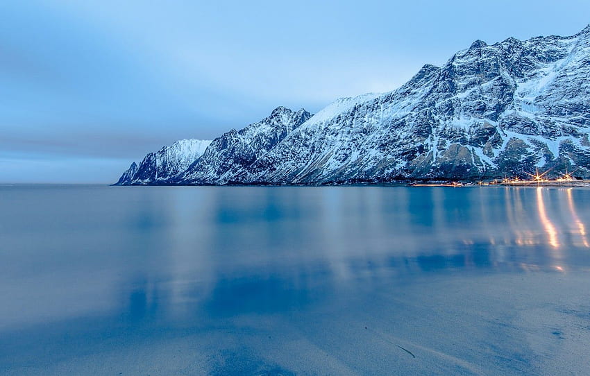landscape, nature, seascape, Norway, Senja, Ersfjord for , section пейзажи HD wallpaper