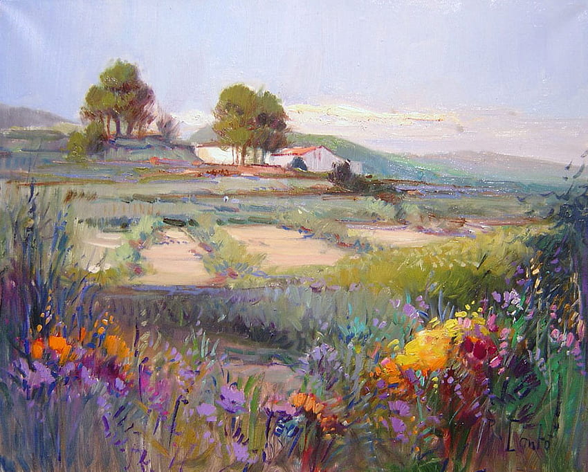 Field Of Dreams, hidup, lapangan, peternakan, alam, bunga, warna-warni Wallpaper HD