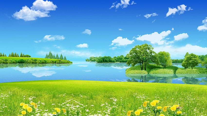 Background Beautiful Green Nature Landscape Dowload With, Green Laptop HD  wallpaper | Pxfuel
