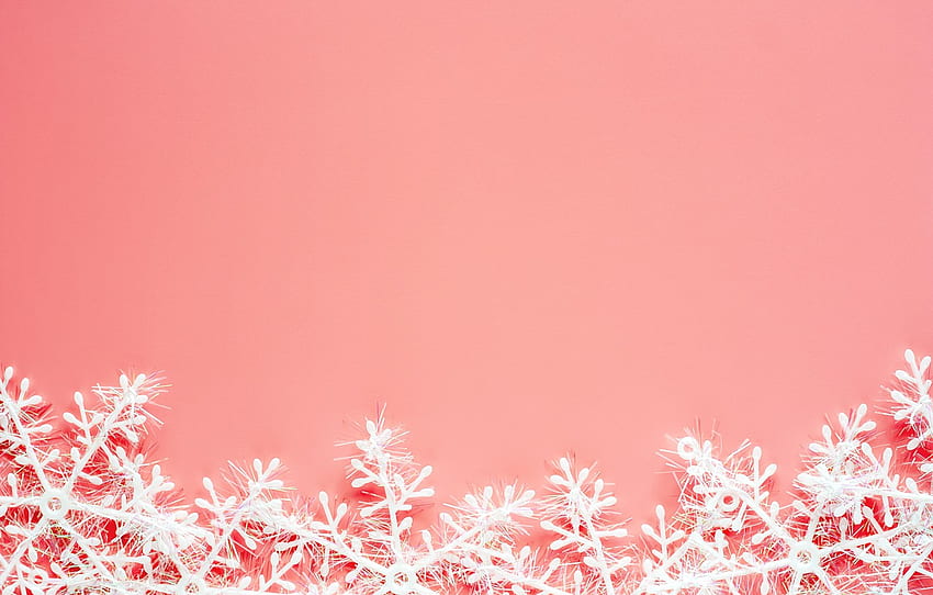 Winter, Snowflakes, Background, Pink - Pink Christmas HD wallpaper