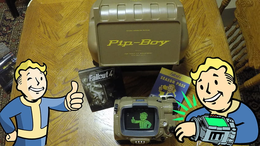 Fallout 4 Pip Boy Edition Unboxing Pocket Guide, Vault Tec Perk Poster - Biki Unboxing - YouTube HD wallpaper