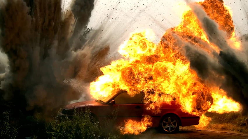 Esplosione del film d'azione. Contoh Soal Dan Materi Pelajaran 7, Esplosione di auto Sfondo HD