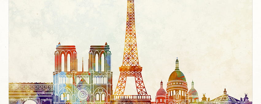Paris City, Art, , , Background, S7bt9v, Paris Watercolor HD wallpaper