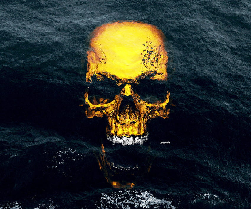 Gold Skull , Gold Skull - Use, Black and Gold Skull HD wallpaper